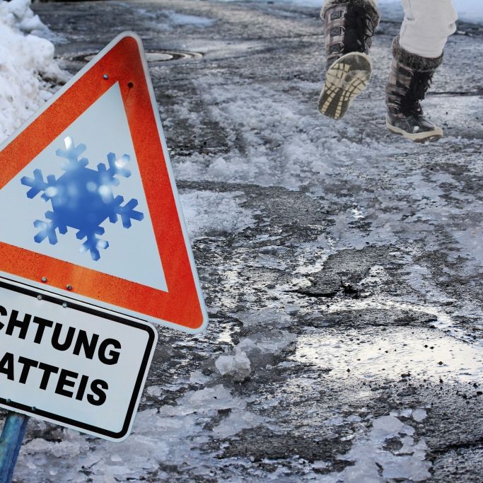 DWD-Wetterwarnung! Straßenglätte-Gefahr am Sonntag