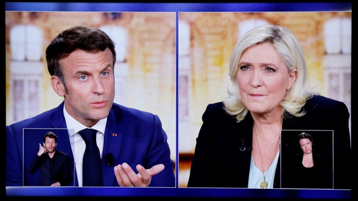 Frankreichs Präsident Macron gewinnt eine Stichwahl gegen die EU-Skeptikerin Le Pen. (Foto)