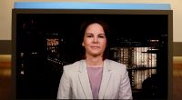 Außenministerin Annalena Baerbock ist per Video der ARD-Sendung 