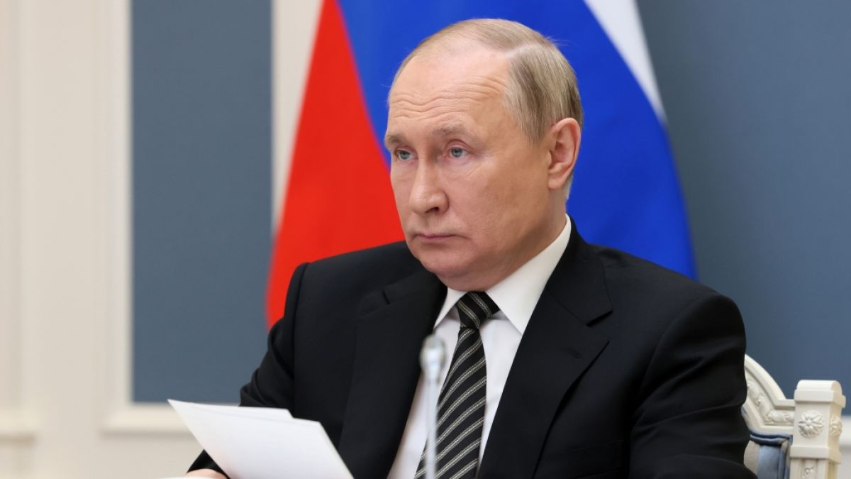 Wladimir Putin, Präsident von Russland, nimmt an einer Sitzung des Obersten Eurasischen Wirtschaftsrates per Videokonferenz teil. (Foto)