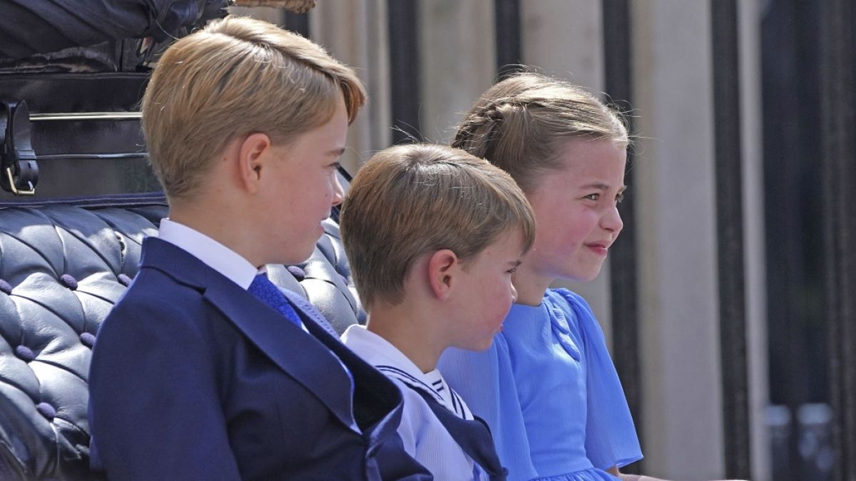 Prinz George, Prinz Louis und Prinzessin Charlotte auf dem Weg zum Buckingham Palast. (Foto)
