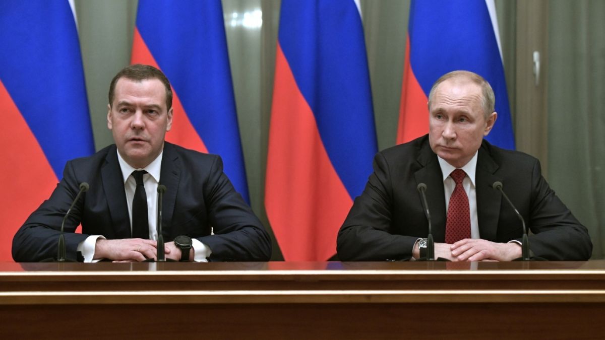 Dmitri Medwedew und Wladimir Putin. (Foto)