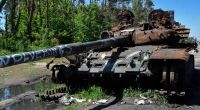 Ein russischer Panzer wurde von Ukraine-Streitkräften ausgeschaltet.