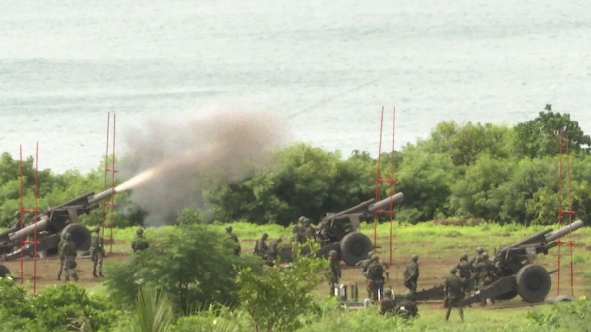 Das taiwanesische Militär führt Artillerieübungen aus. (Foto)