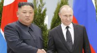 Kim Jong-un, Machthaber von Nordkorea, und Wladimir Putin, Präsident von Russland, bei einem Treffen im Jahr 2019.