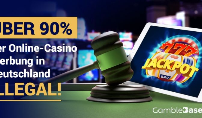 Eine aktuelle Studie deckt hohen Anteil illegaler Casino-Werbung auf. Quelle: gamblebase.com
