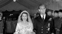 Kronprinzessin Elisabeth und Prinz Philip bei ihrer Hochzeit 1947.
