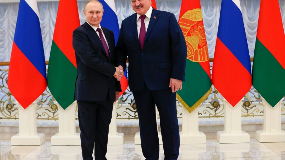 Wladimir Putin reiste für ein Treffen mit Alexander Lukaschenko nach Belarus. (Foto)