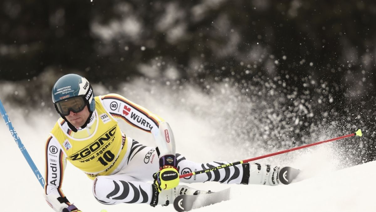 Skifahrer Alexander Schmid in Aktion. (Foto)