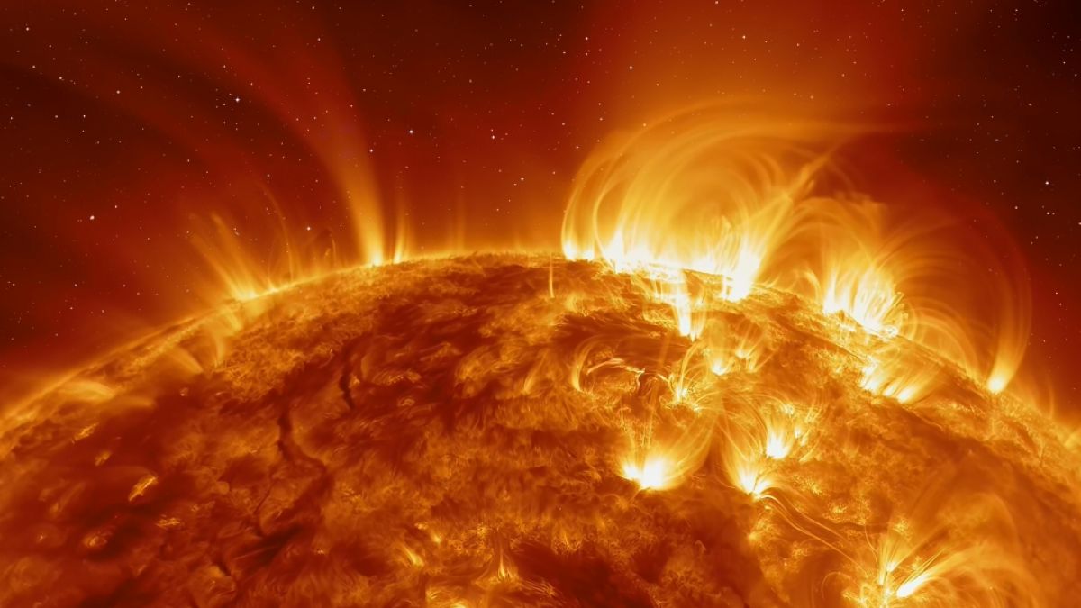 Ein Sonnensturm rast auf die Erde zu. (Foto)
