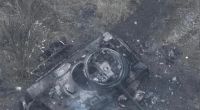 Mehrere Fotos zeigen zerstörte Russen-Panzer.