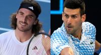 Im Herren-Finale der Australian Open 2023 trifft Stefanos Tsitsipas (li.) auf Novak Djokovic.
