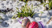 Müssen wir die Ostereier in diesem Jahr im Schnee suchen?
