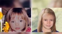 Das linke Bild zeigt die vermisste Maddie, das rechte ein Alterungsbild, das zeigen soll, wie das Mädchen mit neun Jahren hätte aussehen können.