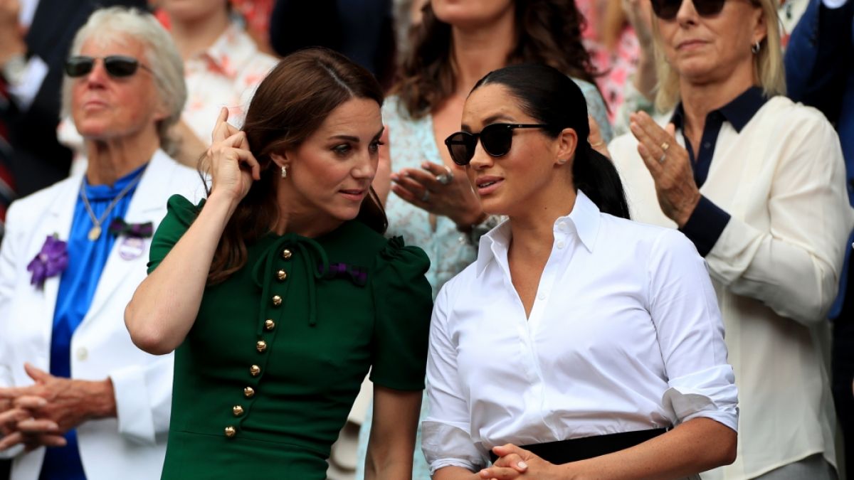 Prinzessin Kate und Herzogin Meghan beim Wimbledon-Finale 2019. (Foto)