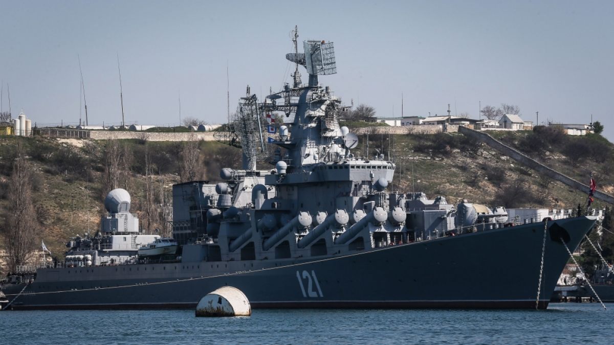 Der Raketenkreuzer "Moskwa", einst der ganze Stolz von Wladimir Putin, sank am 14. April 2022 im Schwarzen Meer, nachdem das Flaggschiff von ukrainischen Raketen getroffen wurde. (Foto)