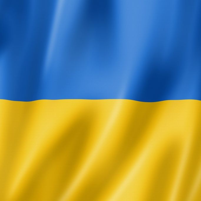 Irre Szenen! Russen und Ukrainer prügeln sich wegen Ukraine-Flagge 
