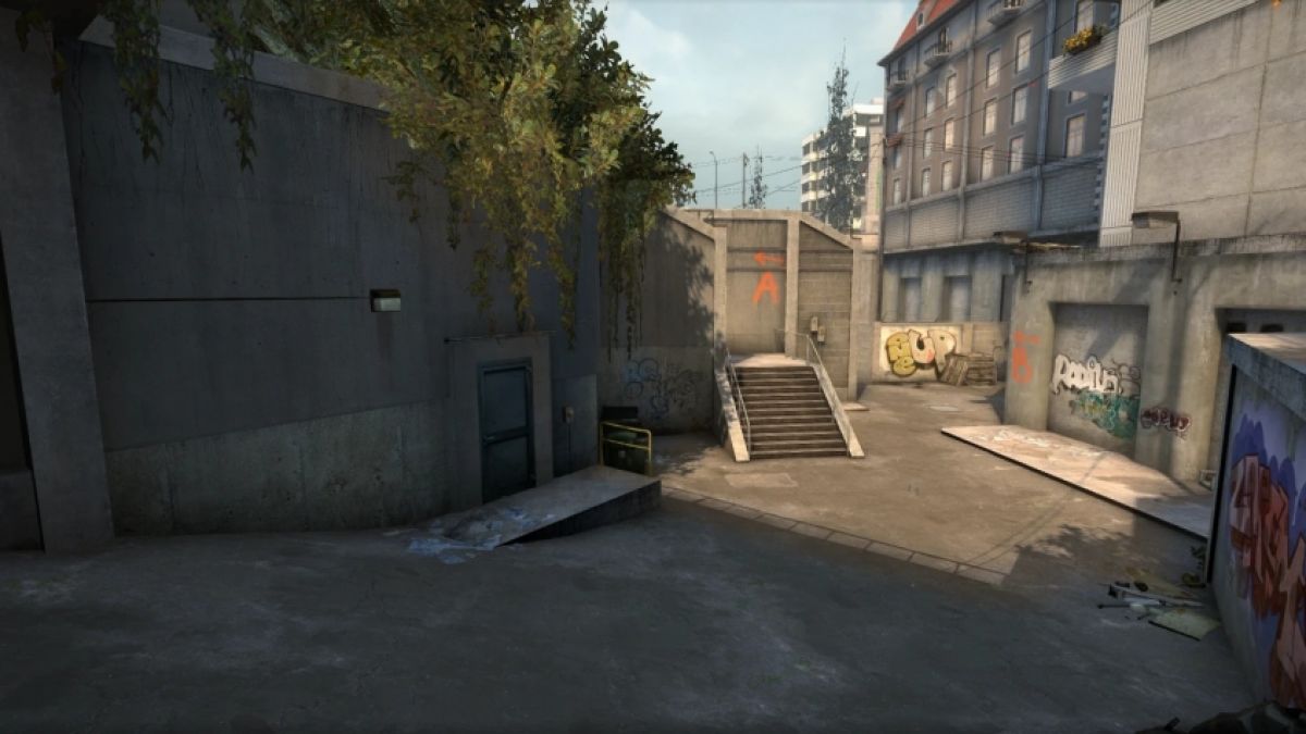 Overpass in CS:GO spielt in einem verlassenen Industriegelände in Berlin und bietet den Spielern ein Szenario, in dem die Terroristen versuchen, eine Giftgasanlage zu sabotieren. (Foto)