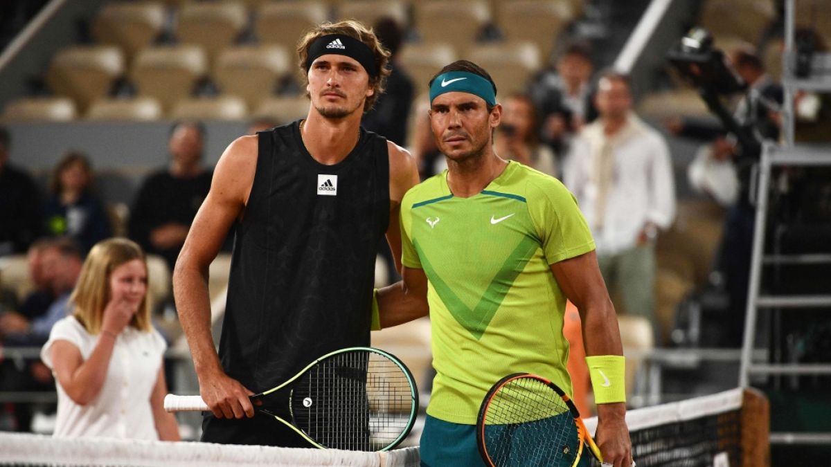 Alexander Zverev und Rafael Nadal bei den French Open 2022. (Foto)
