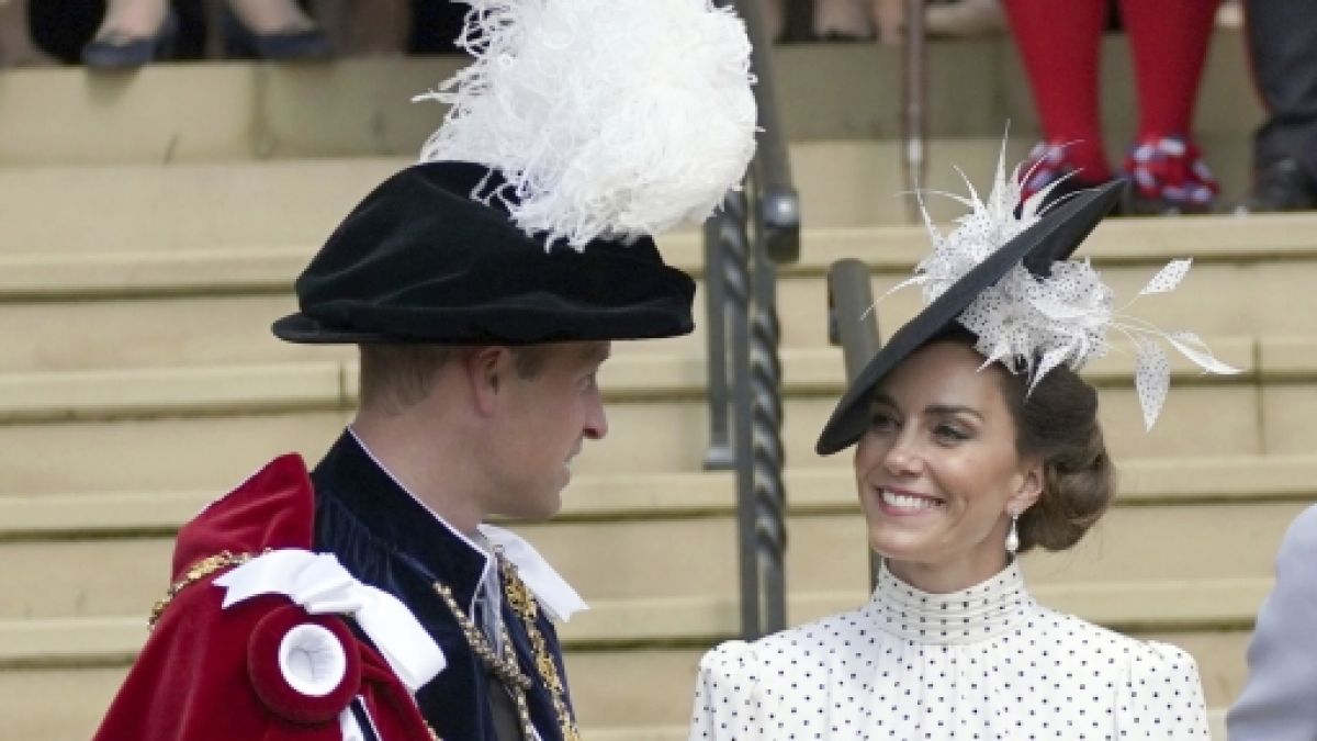 Prinz William und Prinzessin Kate bei der jährlichen Zeremonie des Hosenbandordens (Order of the Garter) auf Schloss Windsor. (Foto)