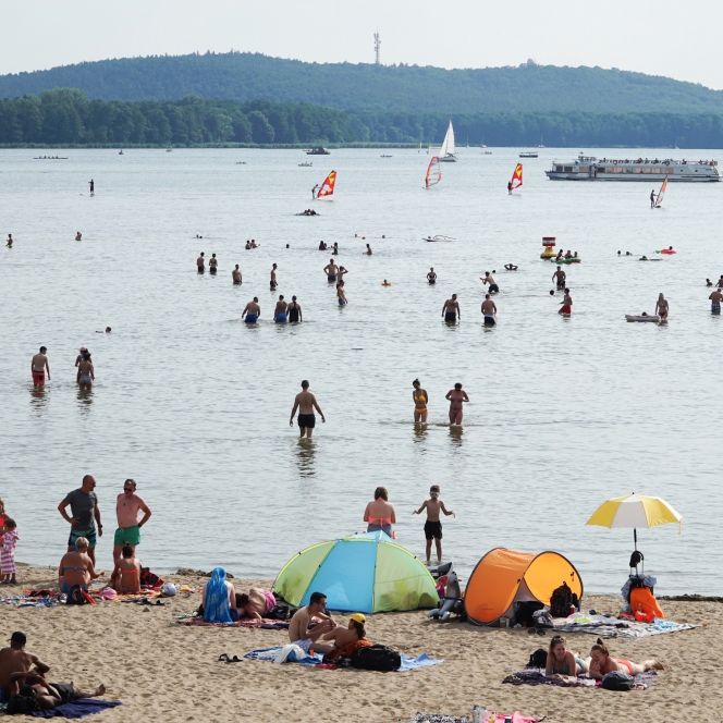 Ideale Wassertemperatur lädt zum Schwimmen in Berlin-Reinickendorf ein