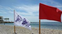 Flaggen am Strand weisen Badegäste auf Gefahren im Meer hin.