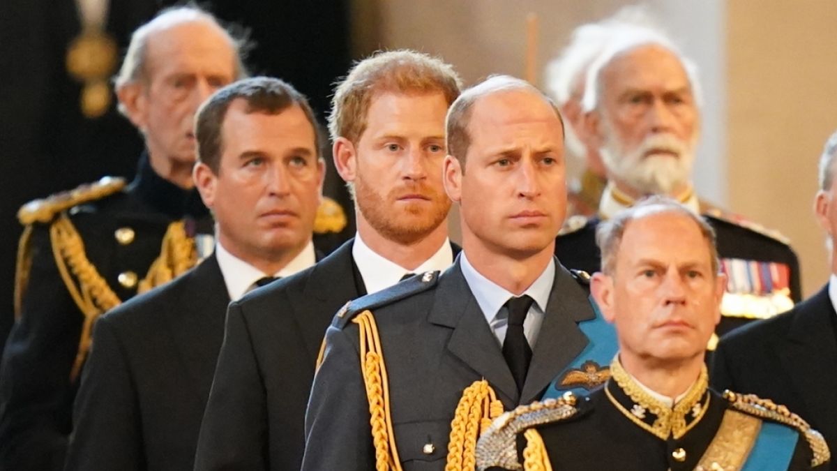 Prinz Harry und Prinz William bei der Beerdigung von Queen Elizabeth II. (Foto)