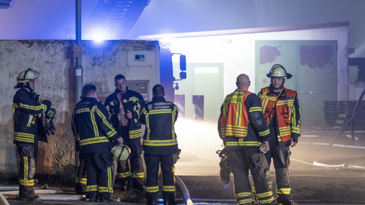 Etwa 350 Feuerwehrleute waren im Einsatz, um die Flammen in Offenbach zu löschen. (Foto)