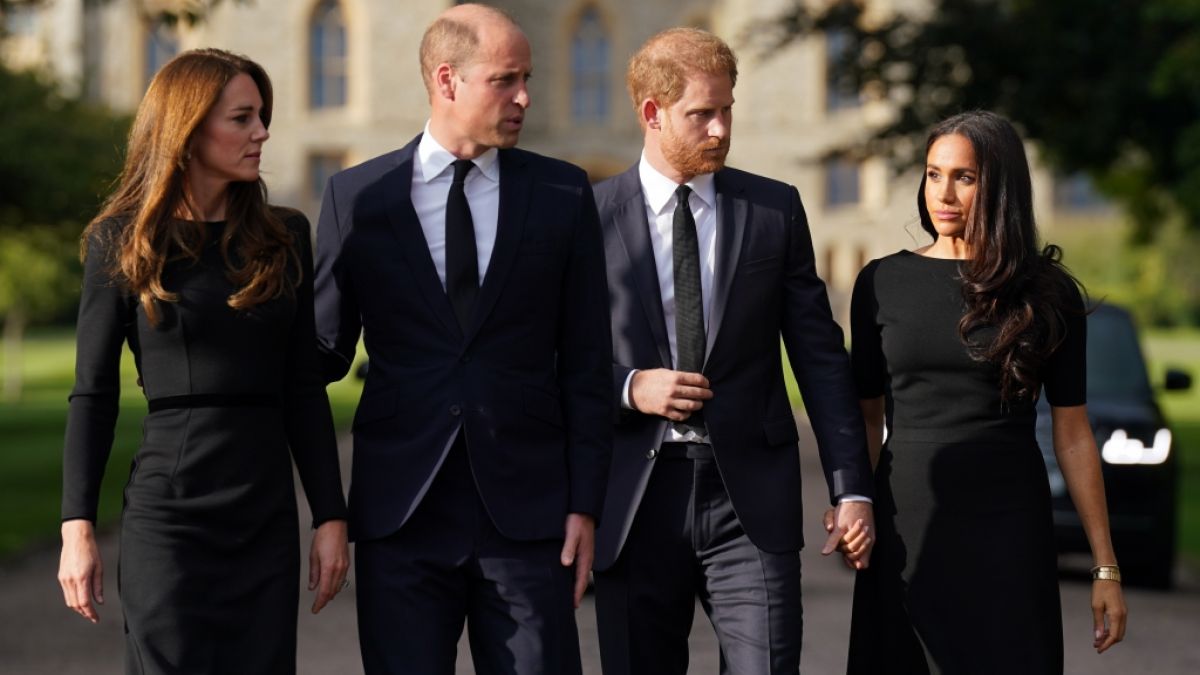 Bei öffentlichen Auftritten geben sich Prinzessin Kate, Prinz William, Prinz Harry und Meghan Markle professionell - hinter den Kulissen soll's jedoch mächtig rappeln im Karton. (Foto)