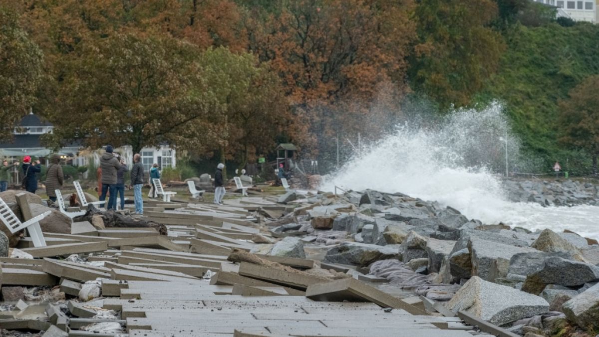 Sassnitz nach der Sturmflut an der Ostseeküste. (Foto)