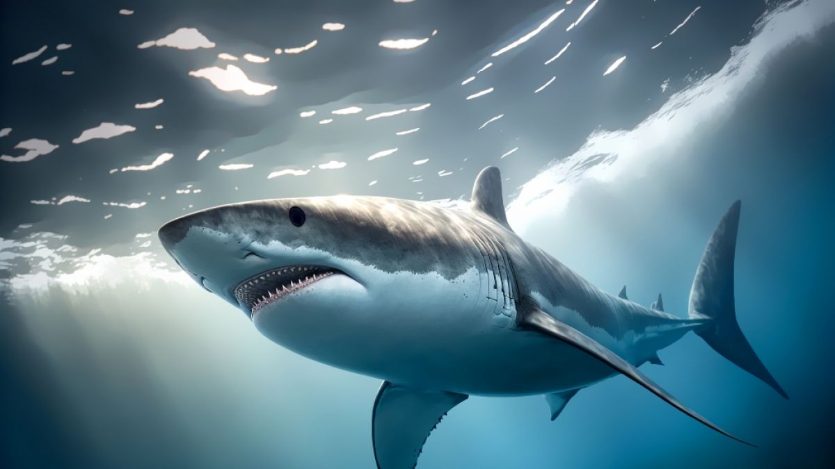 Ein Weißer Hai griff eine Taucherin in Australien an. (Foto)