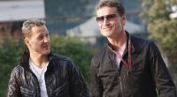 Michael Schumacher (l.) und David Coulthard waren während ihrer aktiven Formel-1-Zeit nicht immer die besten Freunde.
