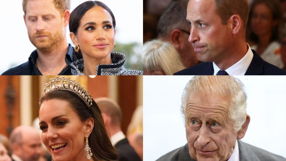 Das Jahr 2023 hielt für Prinz Harry und Meghan Markle, Prinz William und Prinzessin Kate sowie für König Charles III. einige Höhen und Tiefen bereit. (Foto)