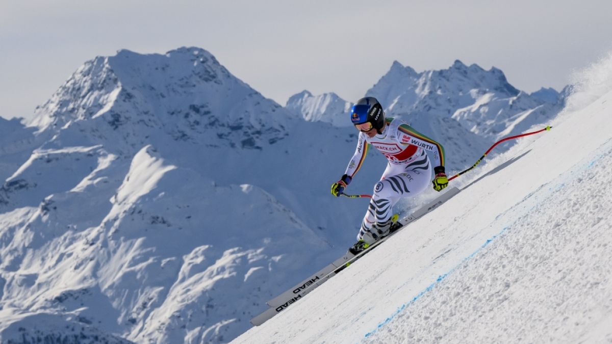 Skirennfahrerin Emma Aicher aus Deutschland in Aktion. (Foto)