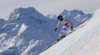 Skirennfahrerin Emma Aicher aus Deutschland in Aktion.