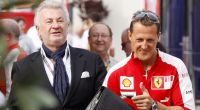 Michael Schumacher mit seinem damaligen Manager Willi Weber beim Großen Preis von Spanien in Montmelo 2009.
