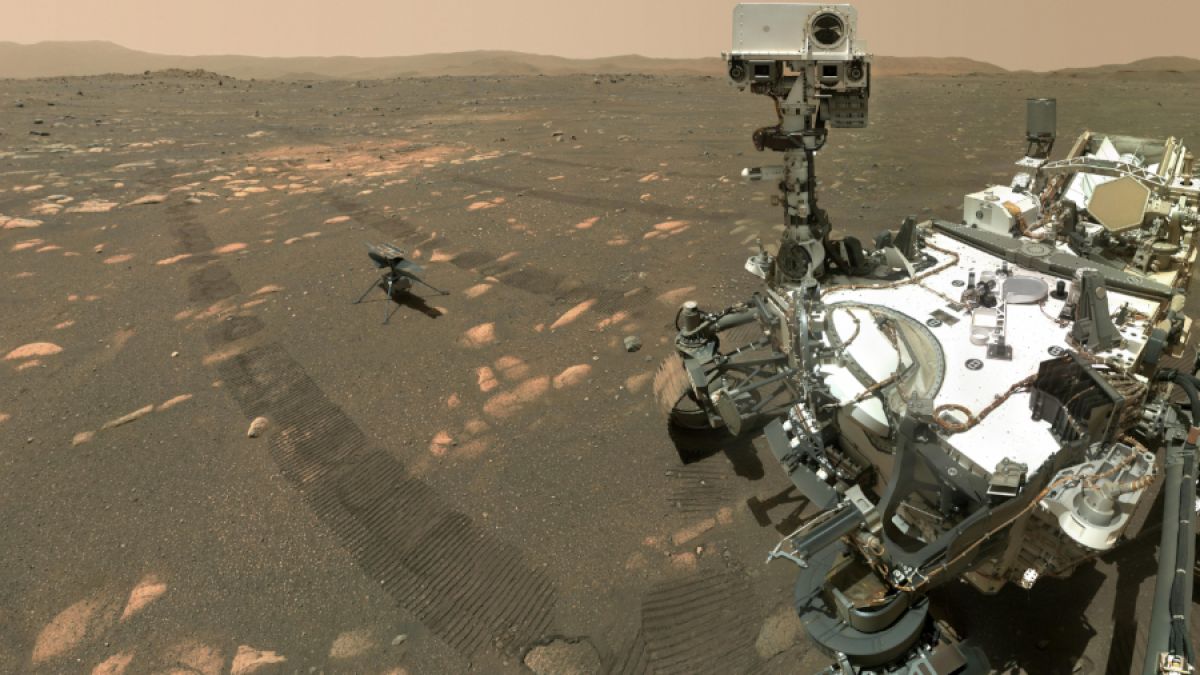 Die Nasa operiert mit dem US-Rover Perseverance und dem Mini-Hubschrauber Ingenuity auf dem Mars. (Foto)