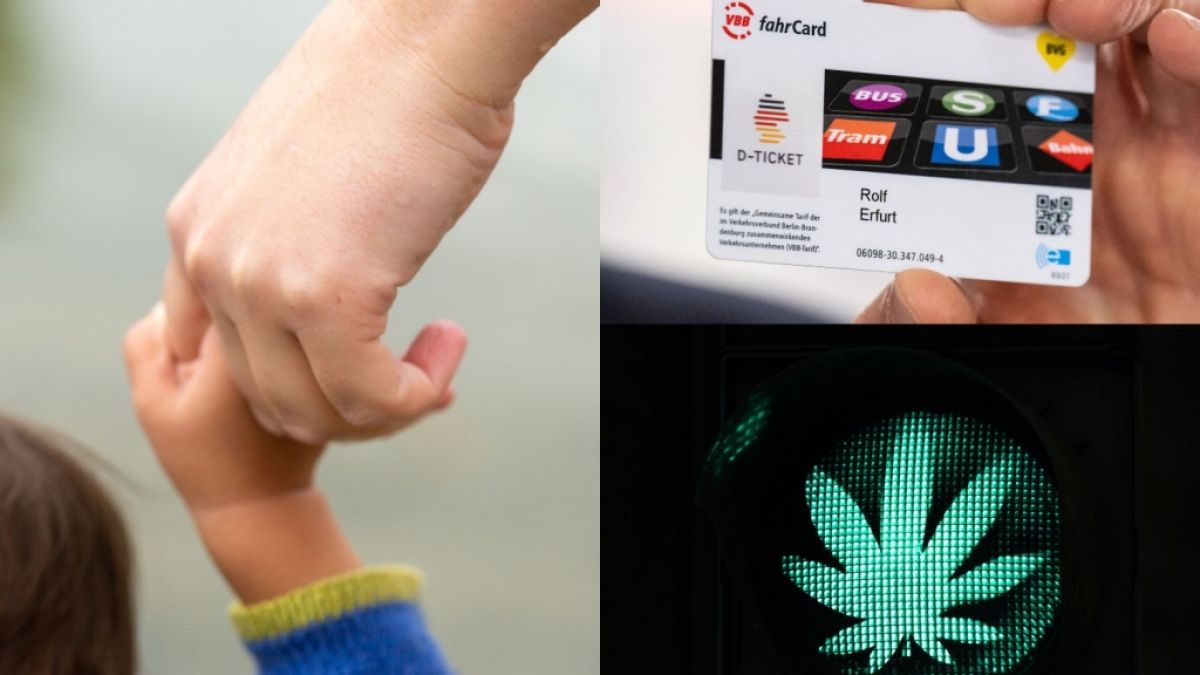 Im Jahr 2024 tritt eine Reihe von neuen Gesetzen in Kraft, die unter anderem das Elterngeld, das Deutschland-Ticket und die Cannabis-Legalisierung betreffen. (Foto)