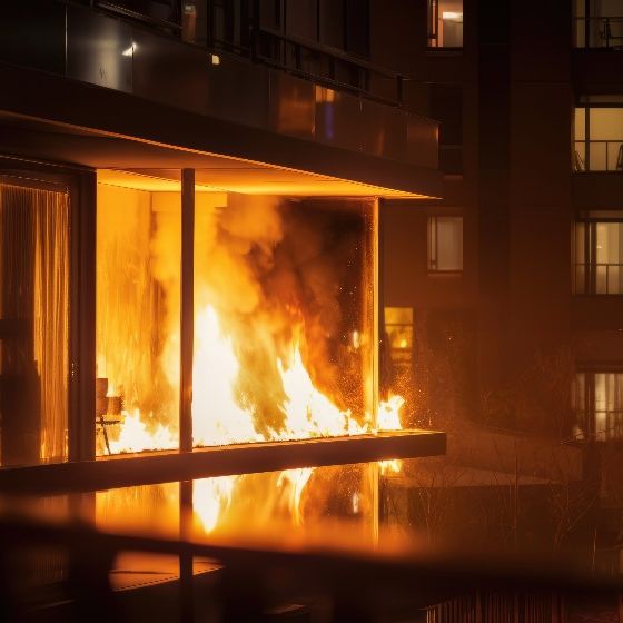 Ein Brandereignis in einer bebauten Umgebung kann erheblichen Schaden verursachen und Menschenleben gefährden. (Symbolbild).