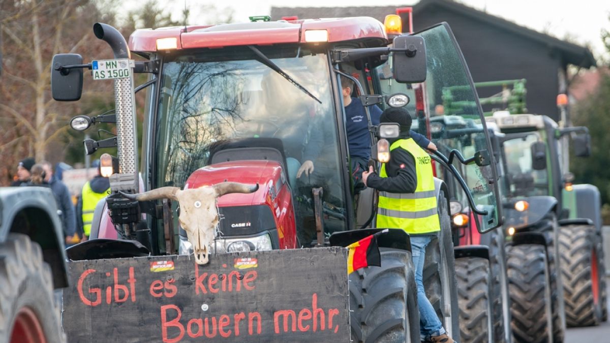 Mit grünem Kennzeichen am Traktor zum Bauernprotest - drohen strafrechtliche Konsequenzen? (Foto)