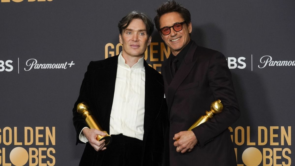 Cillian Murphy (links) und Robert Downey Jr. schnappten sich einen Golden Globe für ihre Leistung in "Oppenheimer". (Foto)