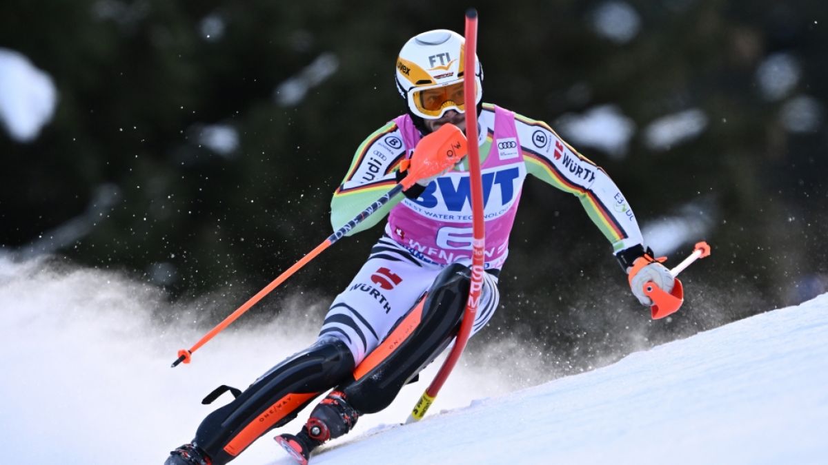 Linus Straßer in Aktion: Für die deutschen Ski-alpin-Profis steht das Hahnenkammrennen in Kitzbühel an. (Foto)