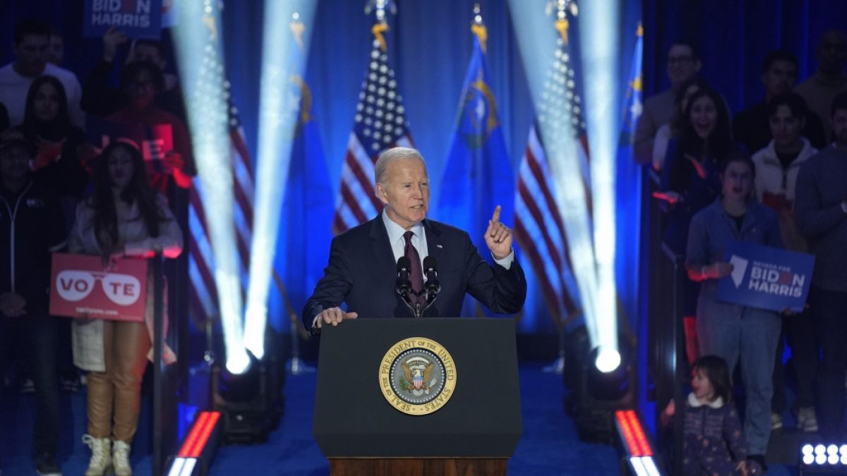 Joe Biden attackierte Donald Trump bei einer Wahlkampfveranstaltung in Las Vegas scharf. (Foto)