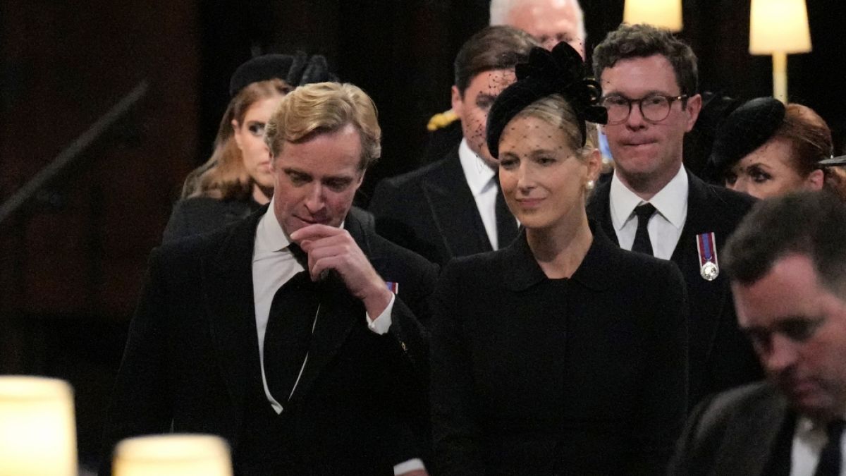 Lady Gabriella Kingston und Thomas Kingston bei der Beerdigung der Queen. (Foto)
