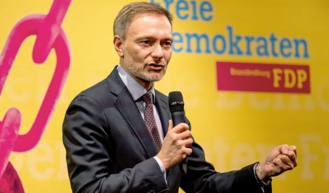 Bundesfinanzminister Christian Lindner spricht auf einer FDP-Veranstaltung.