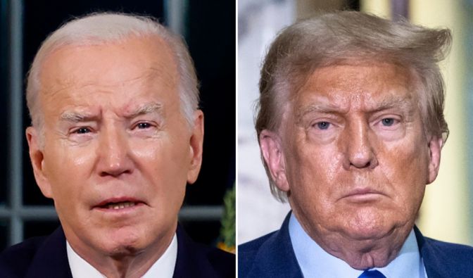 Aktueller und ehemaliger US-Präsident: Joe Biden und Donald Trump.