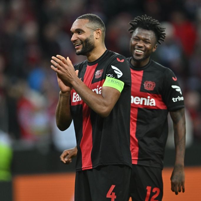 Bayer Leverkusen bejubelt einen 2:0-Sieg gegen West Ham United im Hinspiel des Viertelfinals der Europa League.
