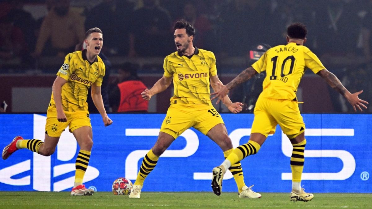 Borussia Dortmund bejubelt den Finaleinzug in der Champions League. (Foto)