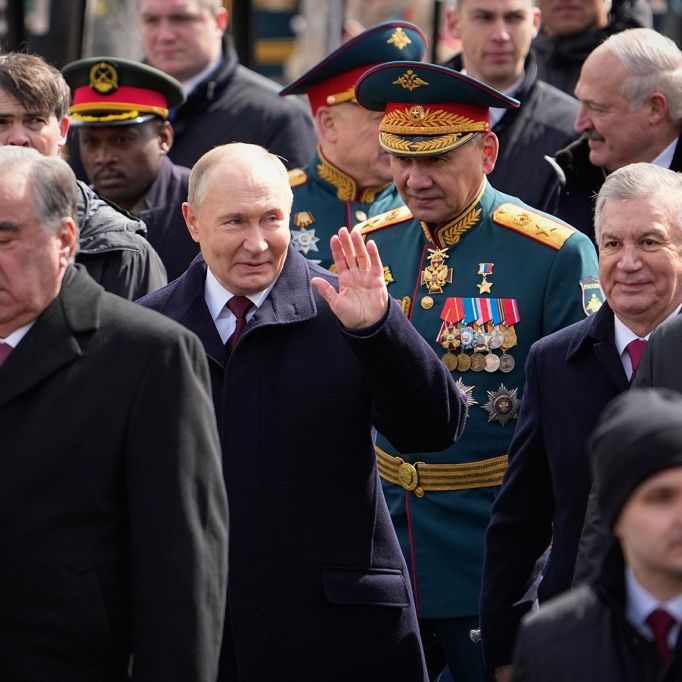 Wladimir Putin nach der Militärparade in Moskau zum Tag des Sieges.