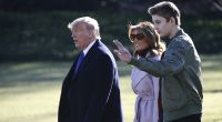 Donald Trump mit Frau Melania und seinem jüngsten Sohn Barron (v.l.). Sein Nachwuchs soll ihm zur erneuten Wahl als US-Präsident verhelfen